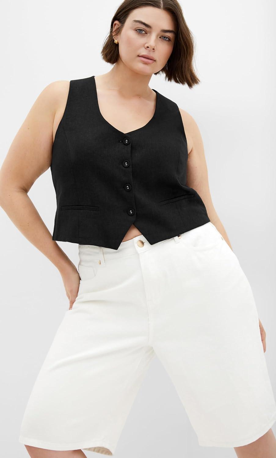 image:imageCity Chic Womens Plus Size Jort Leah