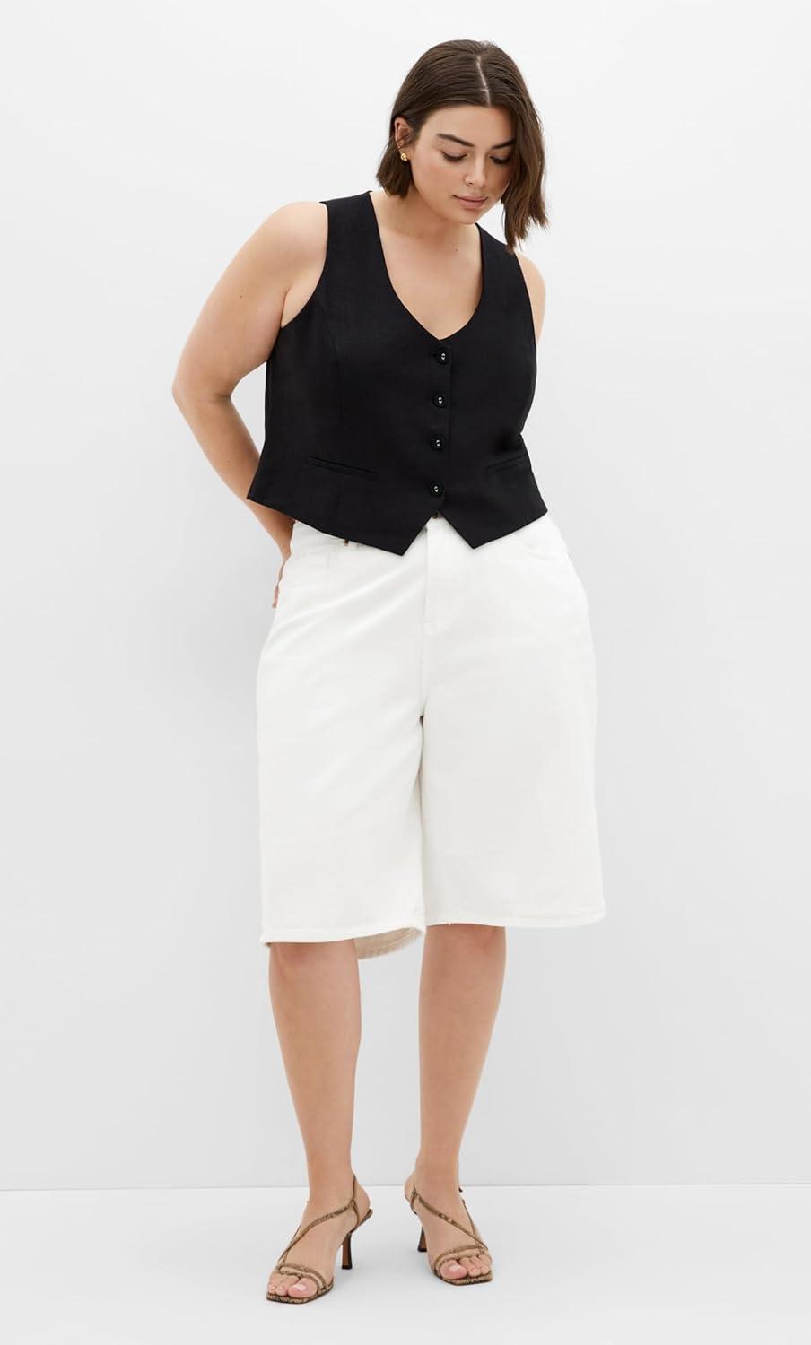 image:imageCity Chic Womens Plus Size Jort Leah