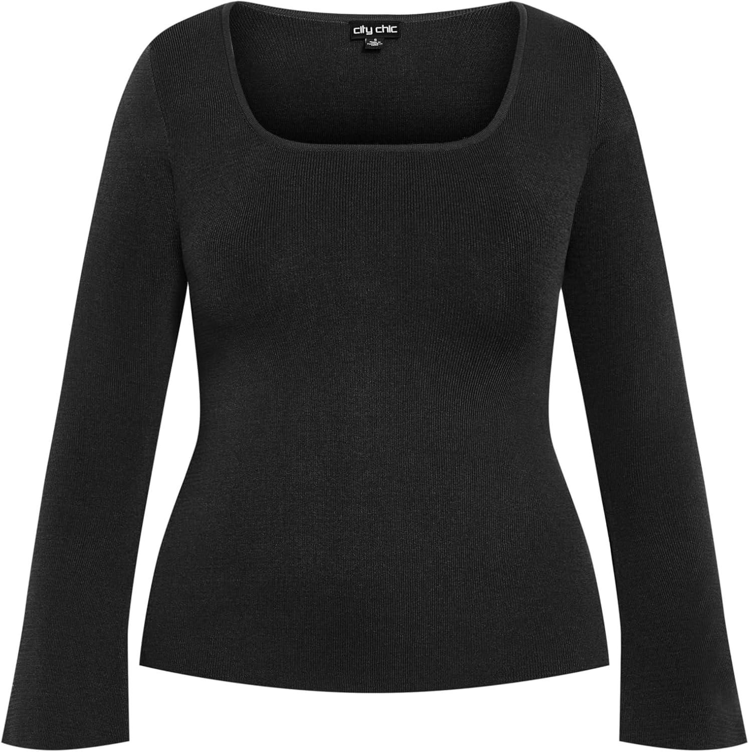 image:imageCity Chic Womens Plus Size Jumper AlessandraBlack