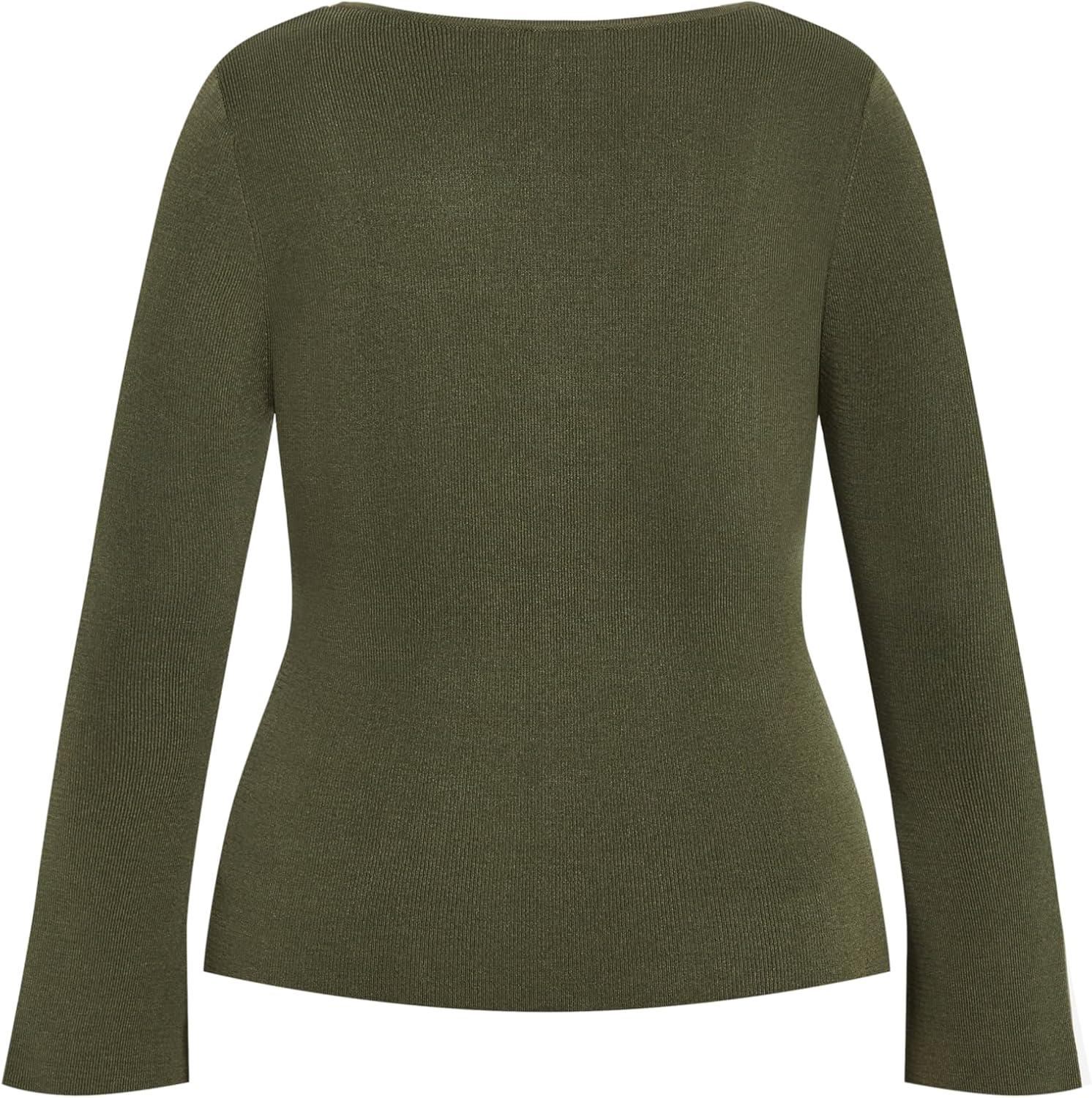 image:imageCity Chic Womens Plus Size Jumper AlessandraGreen