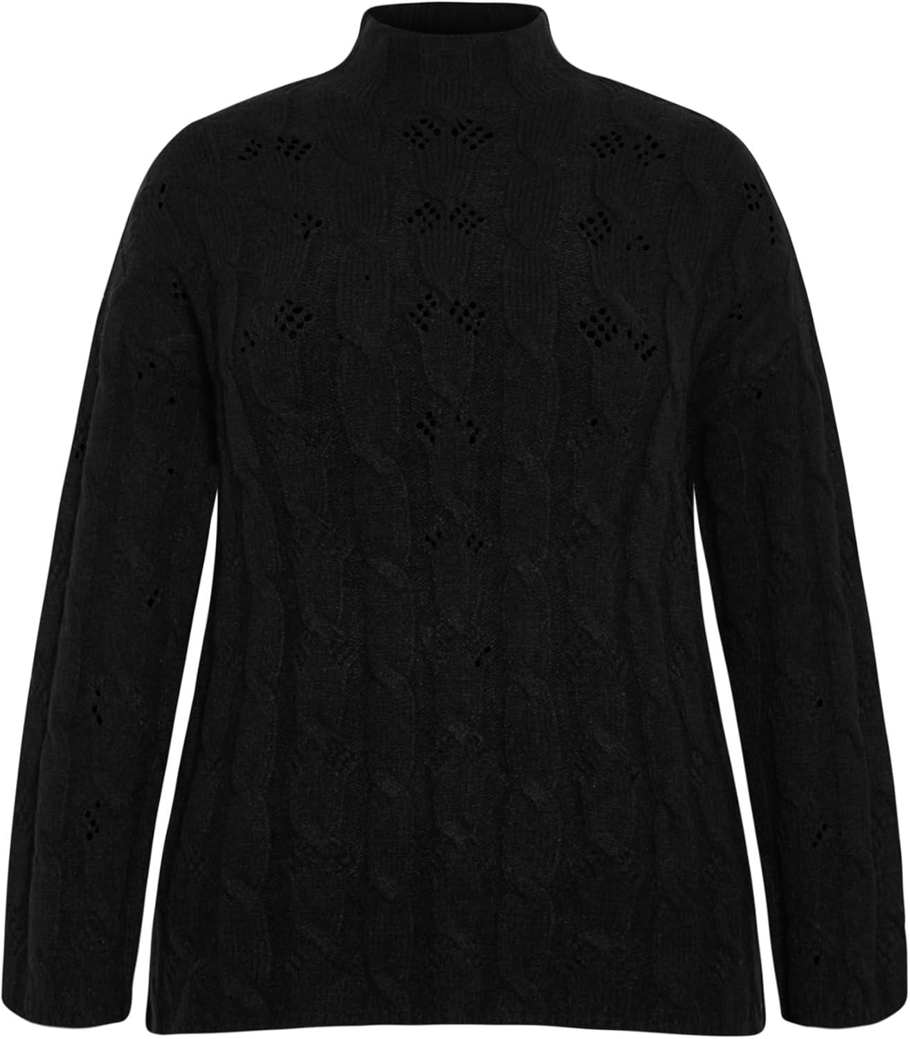 image:imageCity Chic Womens Plus Size Jumper ArlethBlack