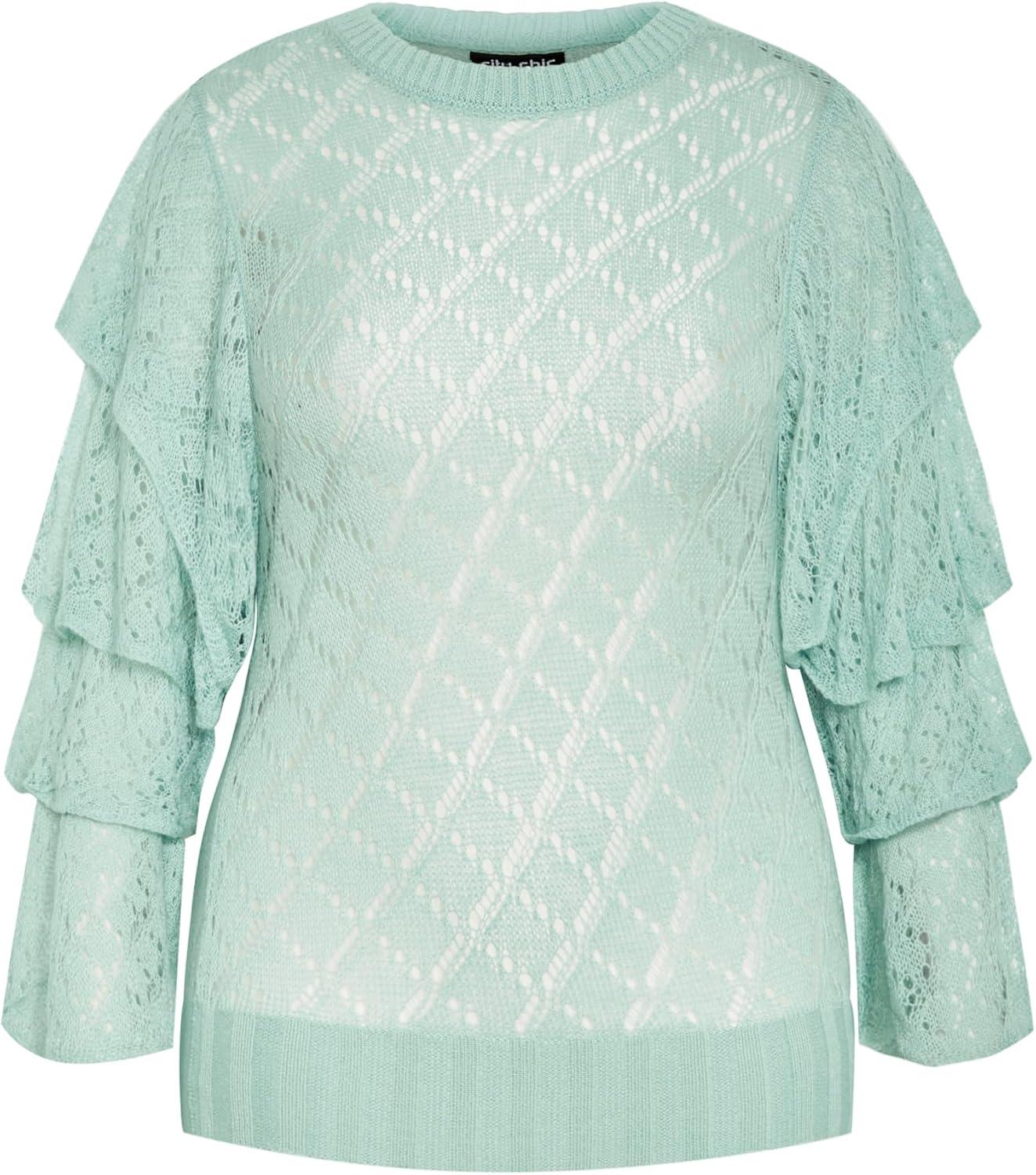 image:imageCity Chic Womens Plus Size Jumper CarolinaMint
