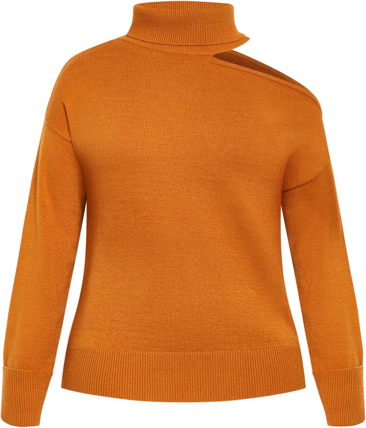 image:imageCity Chic Womens Plus Size Jumper Frost ShoulderHoney