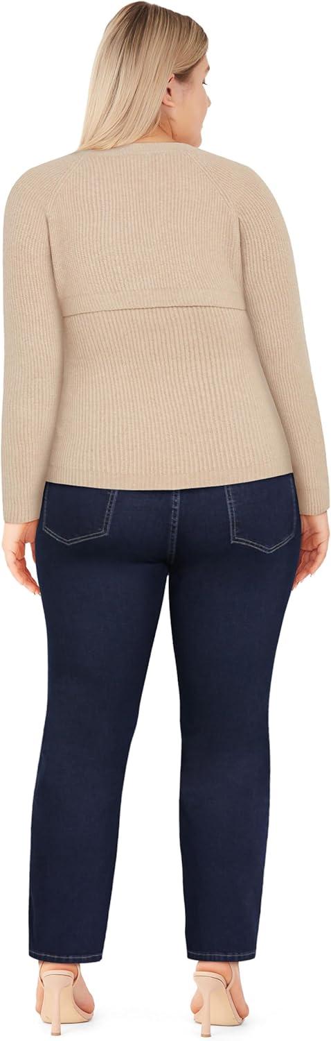 image:imageCity Chic Womens Plus Size Jumper HaisleyTaupe