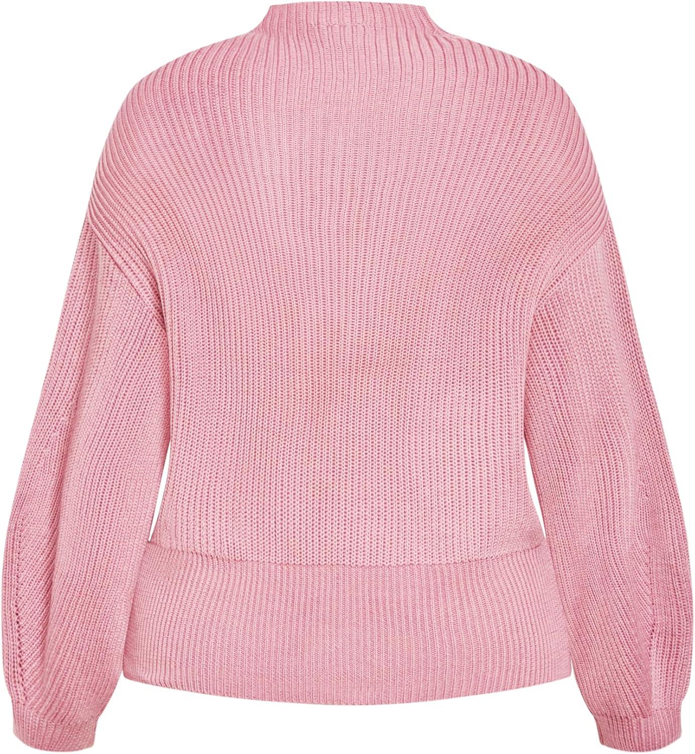 image:imageCity Chic Womens Plus Size Jumper Halo SleevePink
