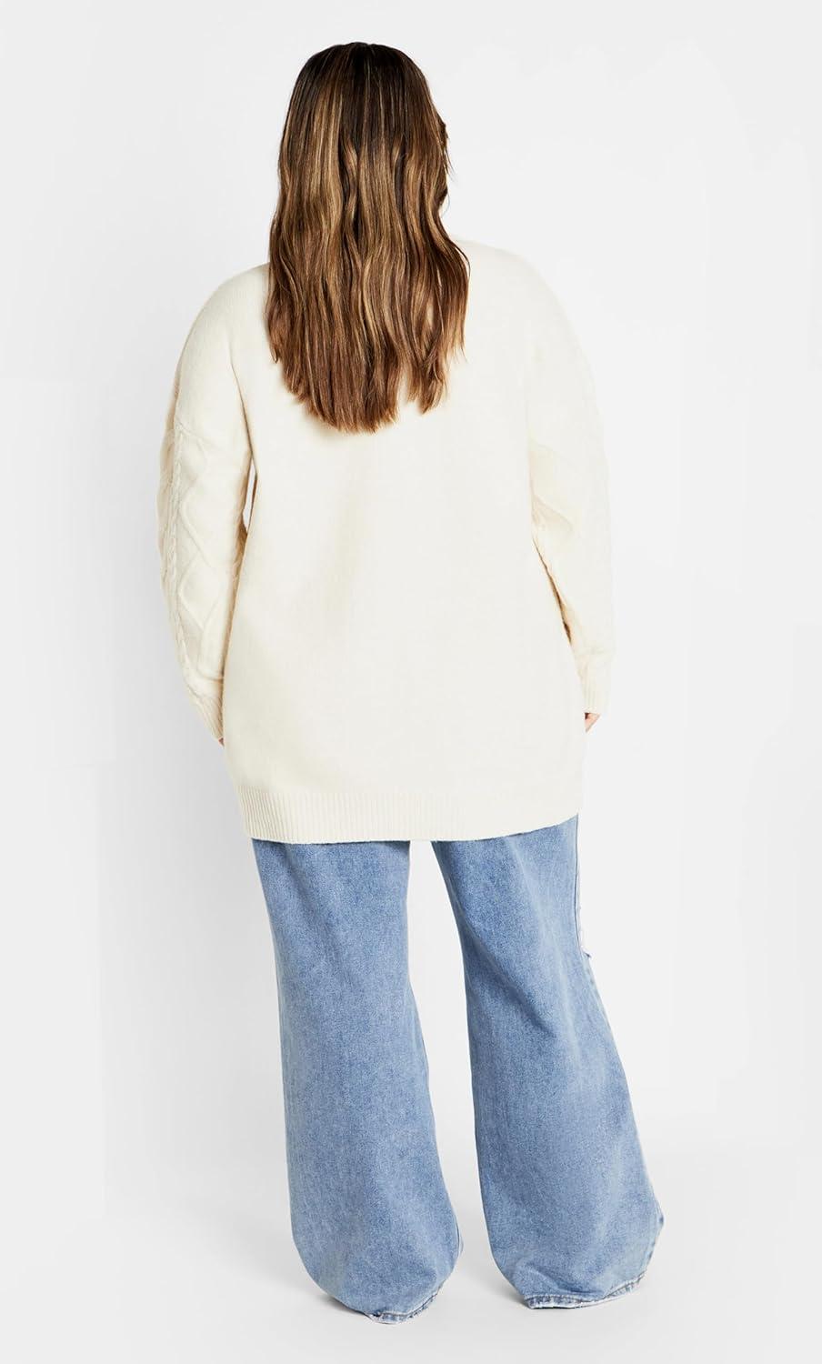 image:imageCity Chic Womens Plus Size Jumper JoJoCream