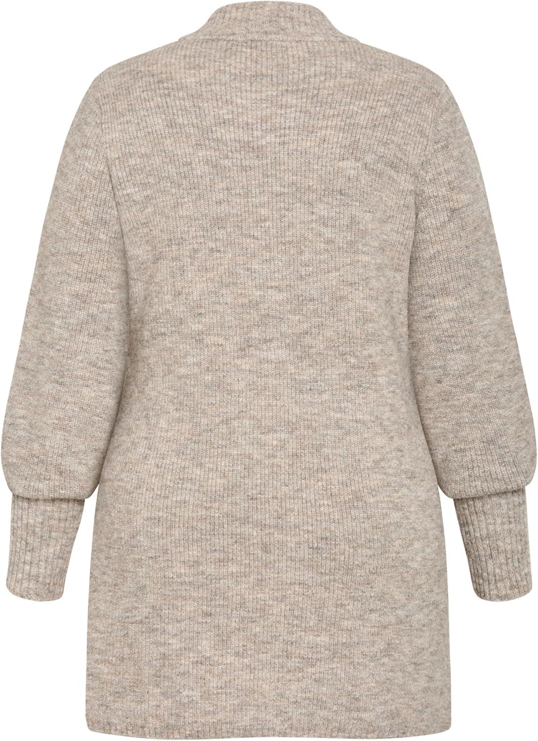 image:imageCity Chic Womens Plus Size Jumper Longline SplitTaupe