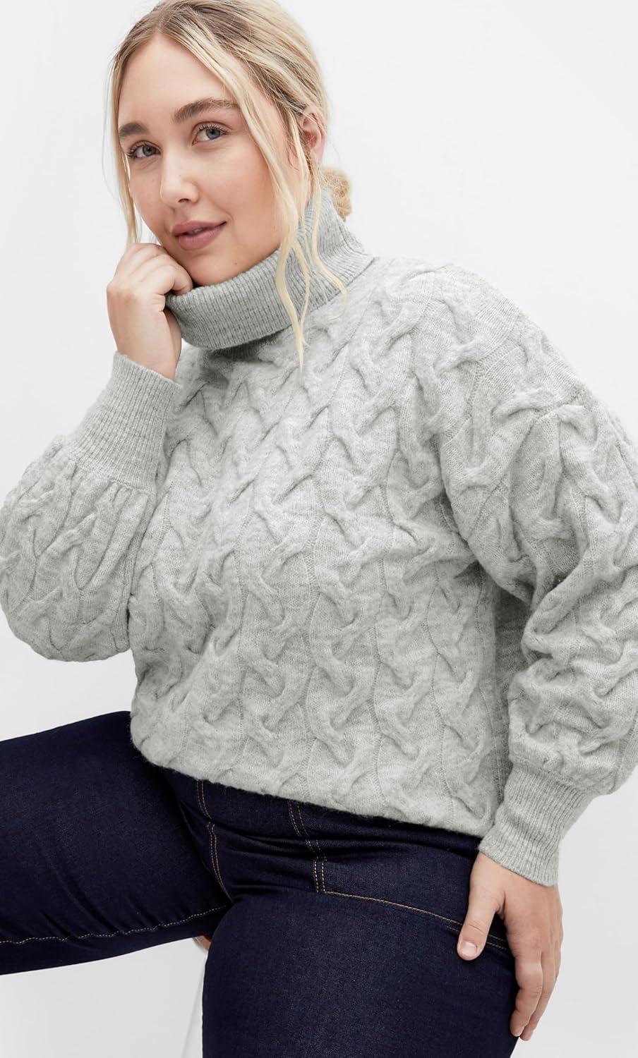 image:imageCity Chic Womens Plus Size Jumper OllieGrey Marle