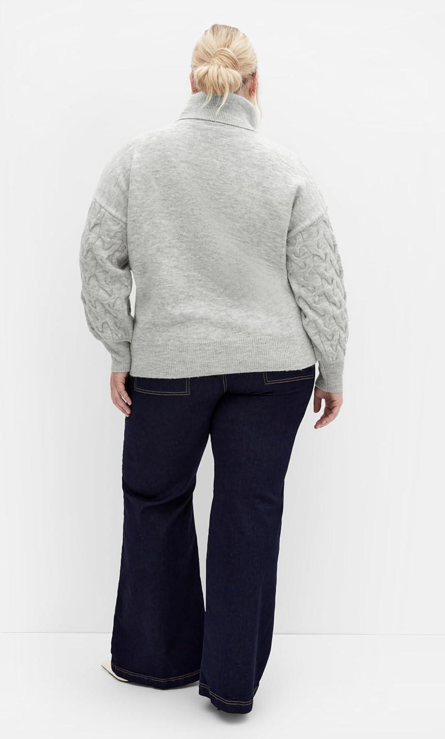 image:imageCity Chic Womens Plus Size Jumper OllieGrey Marle