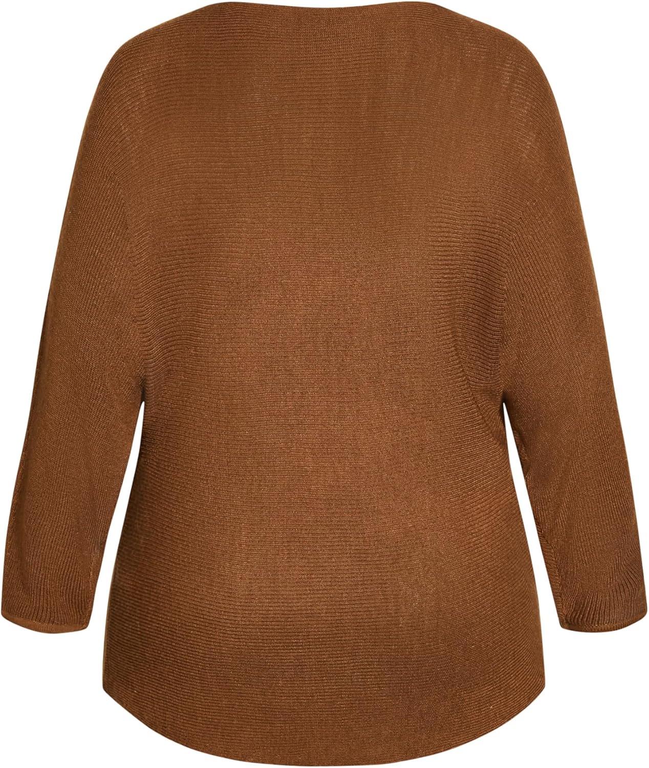image:imageCity Chic Womens Plus Size Jumper SaraiChocolate