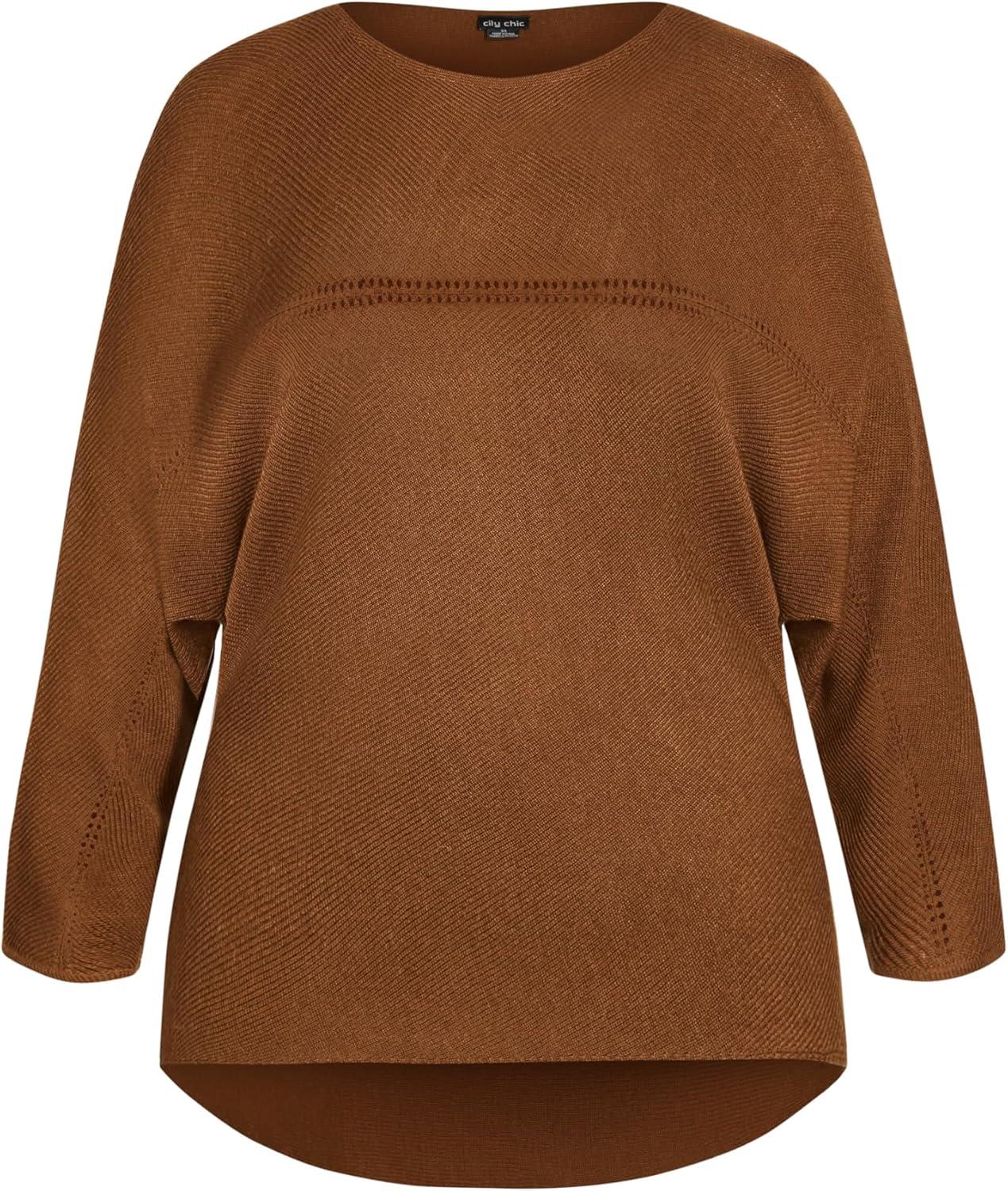 image:imageCity Chic Womens Plus Size Jumper SaraiChocolate
