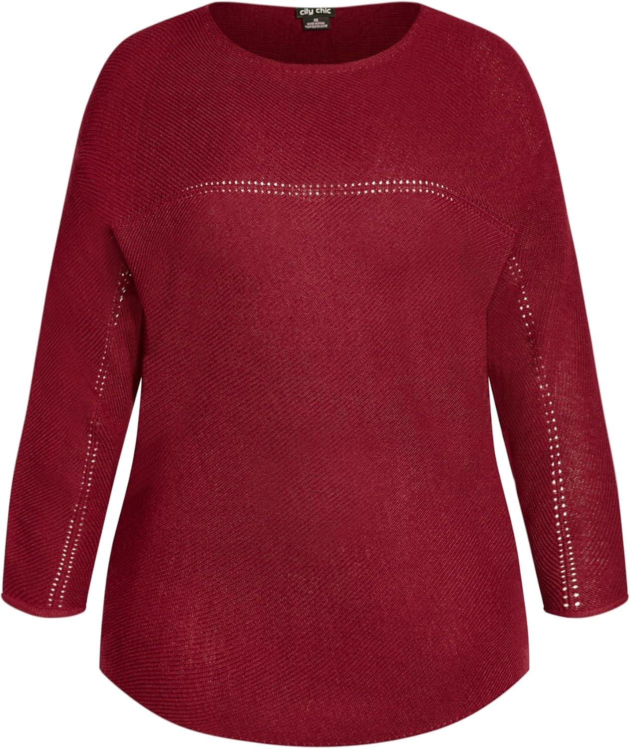 image:imageCity Chic Womens Plus Size Jumper SaraiRed