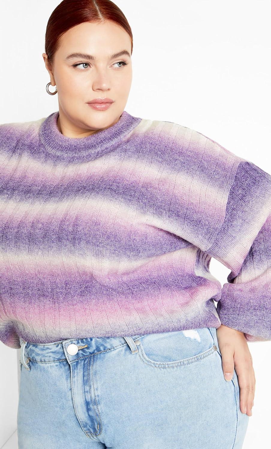image:imageCity Chic Womens Plus Size Jumper ShayLilac