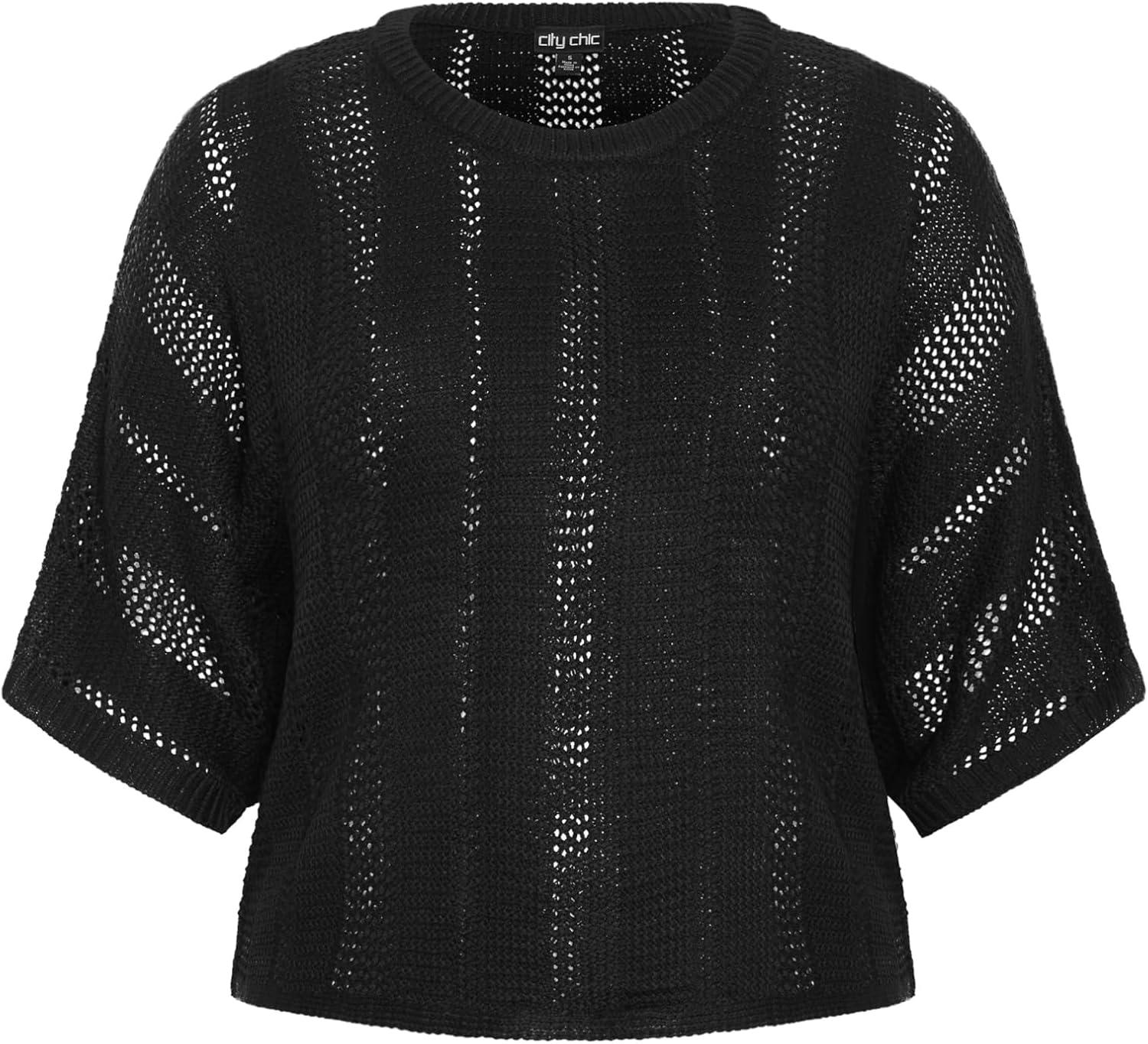 image:imageCity Chic Womens Plus Size Jumper SiennaBlack