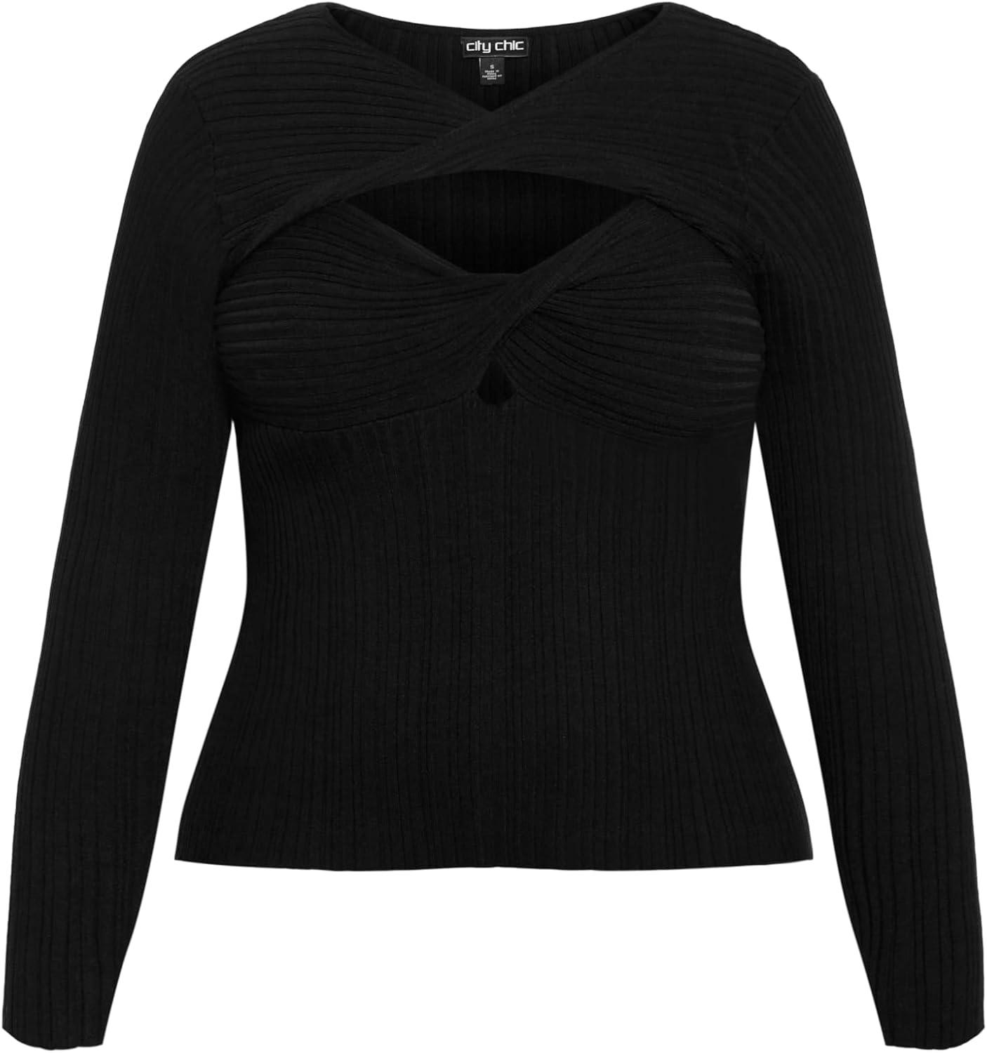 image:imageCity Chic Womens Plus Size Jumper TessaBlack