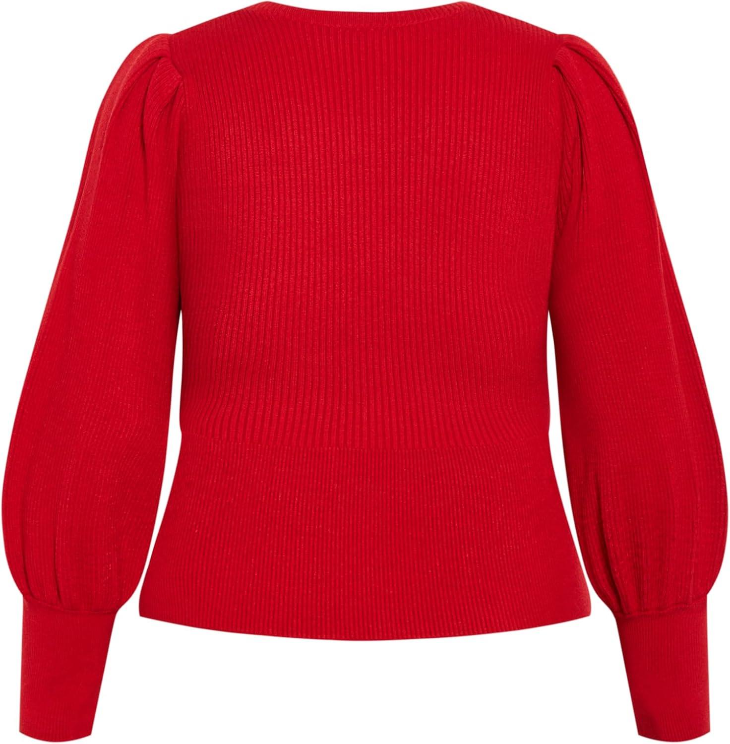 image:imageCity Chic Womens Plus Size Jumper XiomaraRed