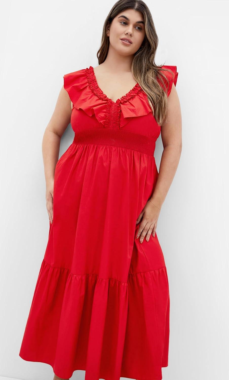 image:imageCity Chic Womens Plus Size Maxi Dress KellyRed