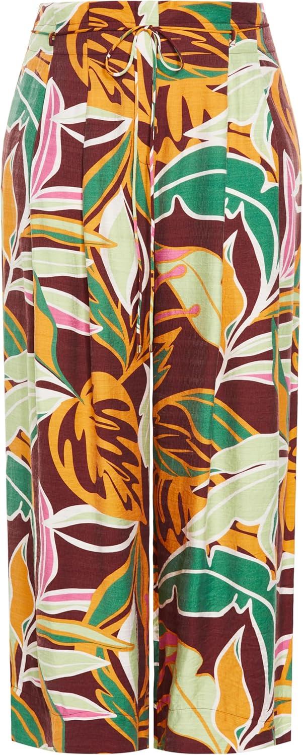image:imageCity Chic Womens Plus Size Pant Peta Print Tie WaistOpulent Foligae