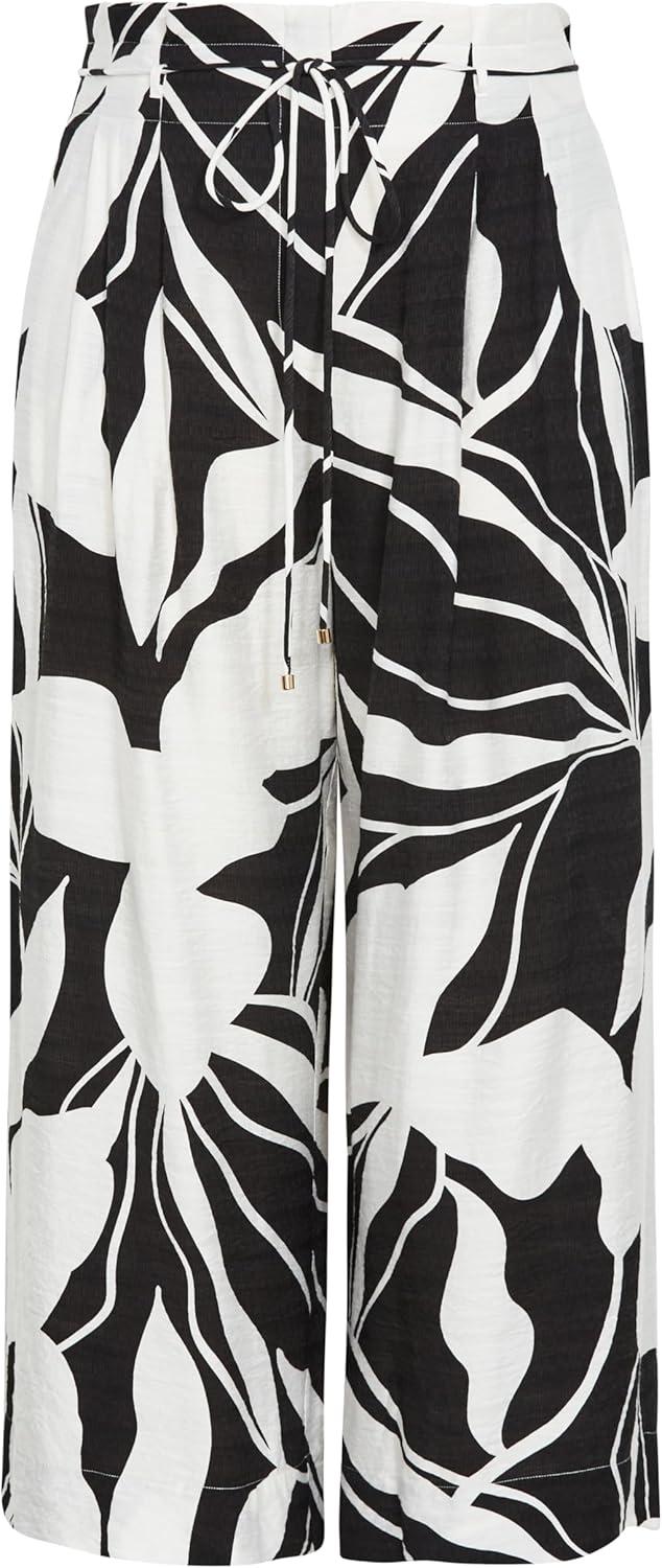 image:imageCity Chic Womens Plus Size Pant Peta Print Tie WaistPalm Paradise