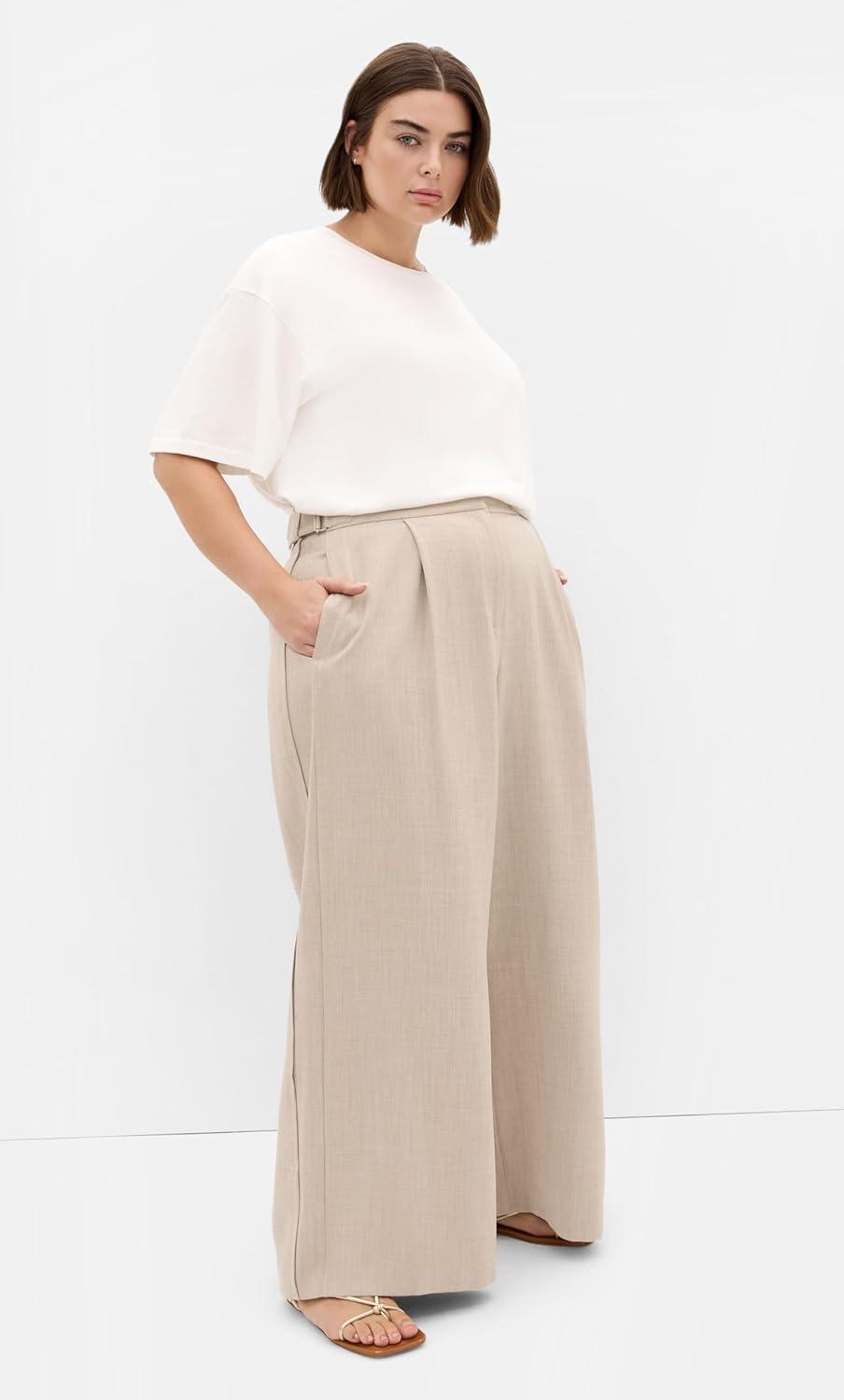 image:imageCity Chic Womens Plus Size Pants AlanaLatte