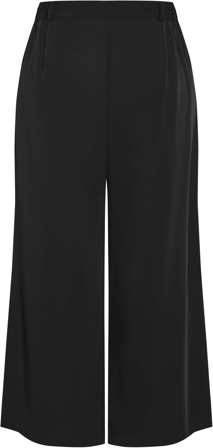 image:imageCity Chic Womens Plus Size Pants Jordan Wide Leg PetiteBlack