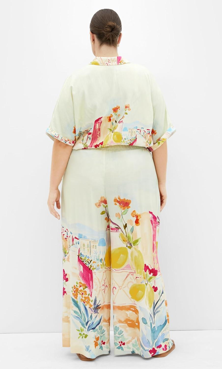 image:imageCity Chic Womens Plus Size Pants MosaicSorrento Summer