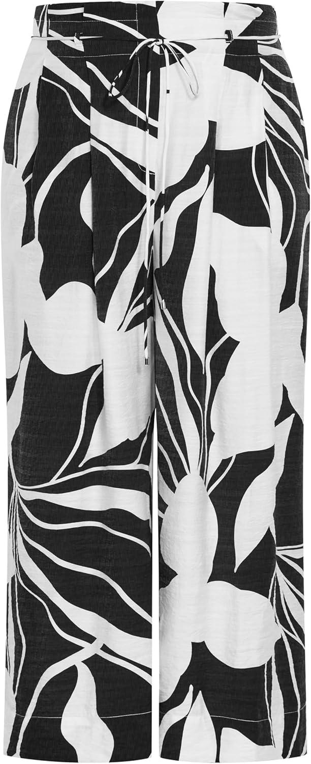 image:imageCity Chic Womens Plus Size Pants Resort Wide PrintPalm Paradise