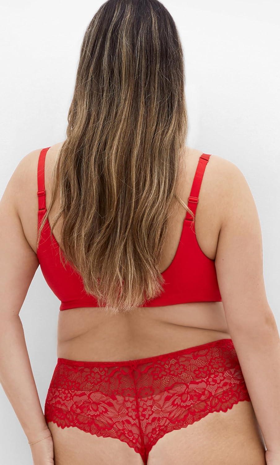image:imageCity Chic Womens Plus Size Panty Caitlin Lace CheekyLove Red