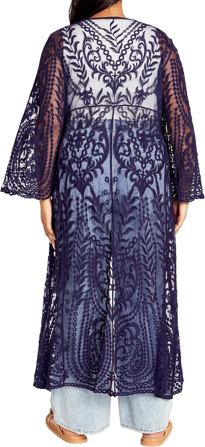 image:imageCity Chic Womens Plus Size Pretty Thing DusterNavy