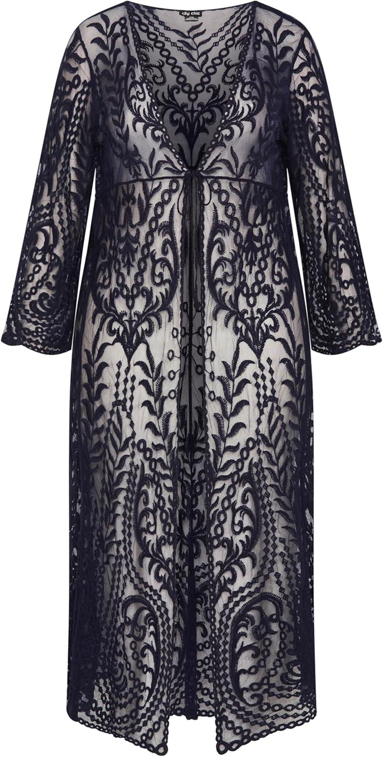 image:imageCity Chic Womens Plus Size Pretty Thing DusterNavy