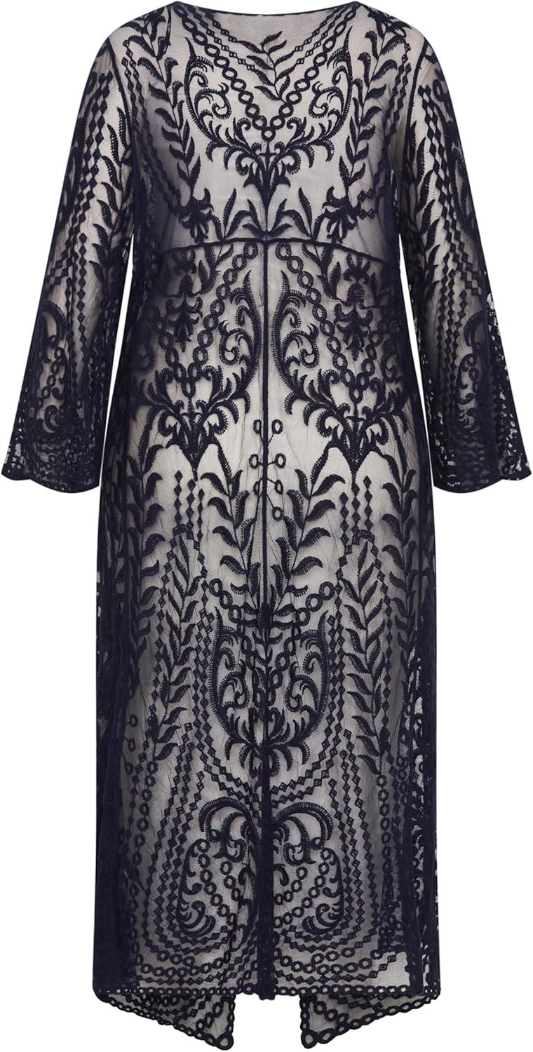 image:imageCity Chic Womens Plus Size Pretty Thing DusterNavy