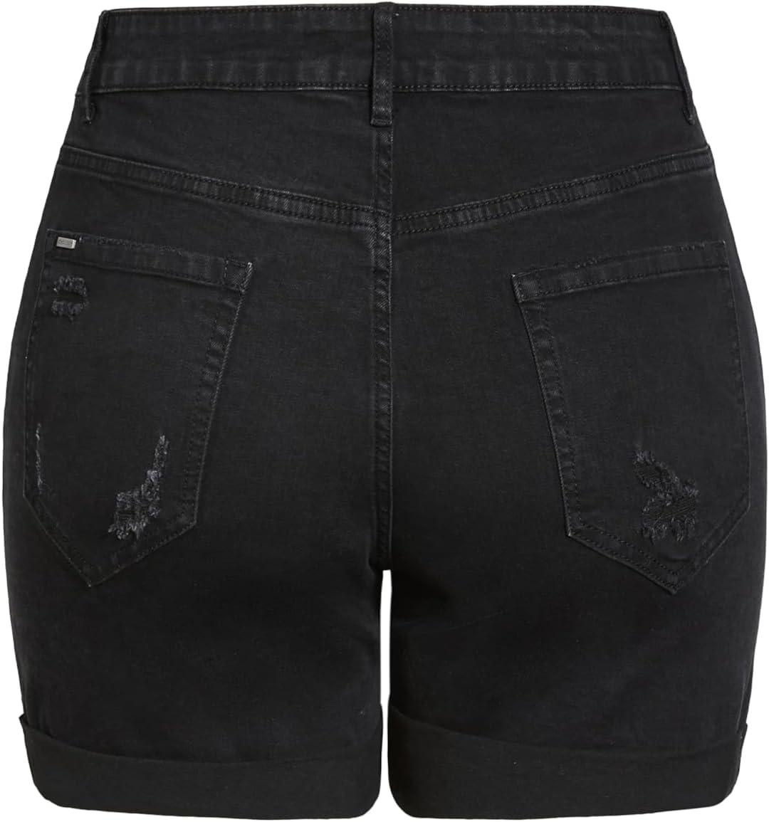 image:imageCity Chic Womens Plus Size Short Ripped LoveBlack Wash