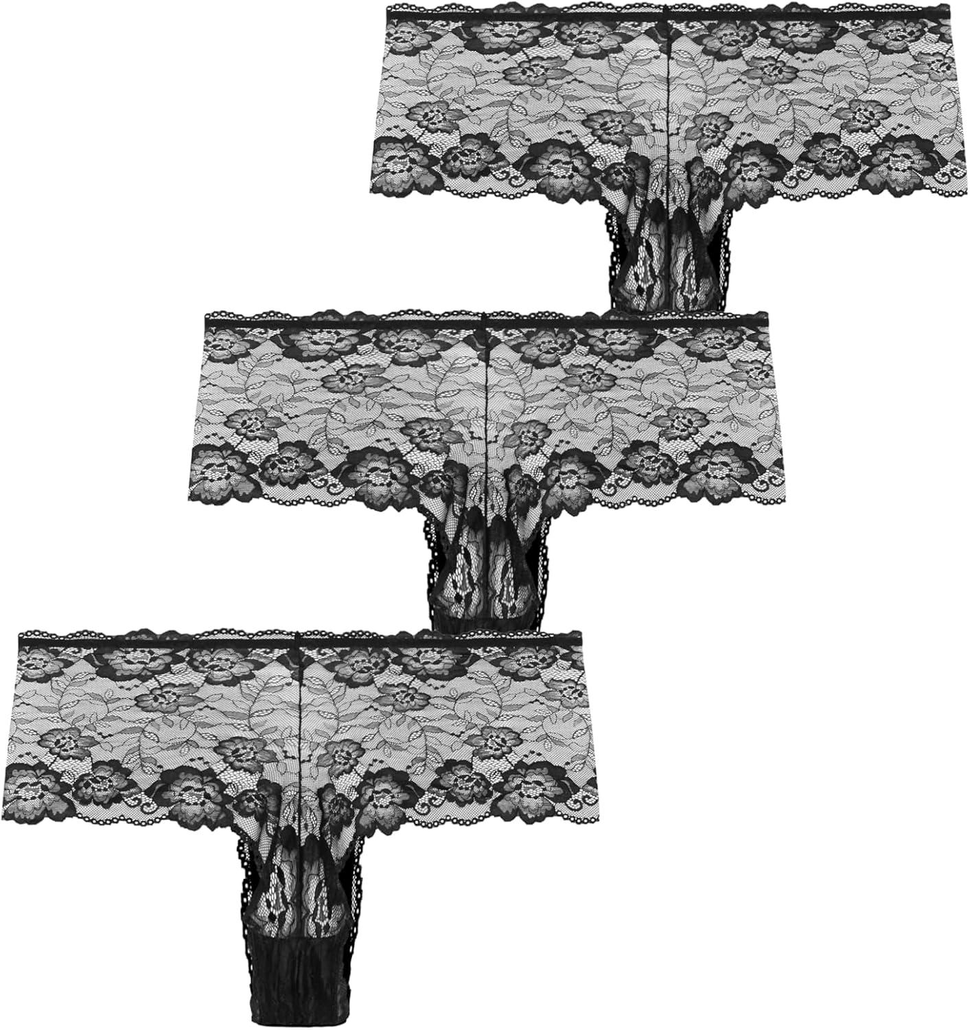 image:imageCity Chic Womens Plus Size Shorty Adore 3 Pack LaceBlack