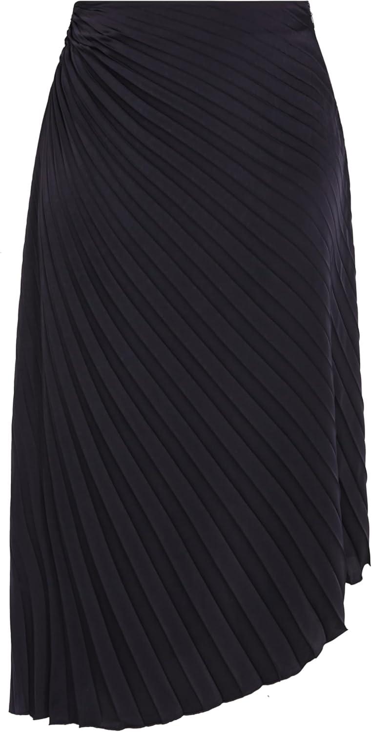 image:imageCity Chic Womens Plus Size Skirt Amaya Asymmetrical Harmonica PleatBlue