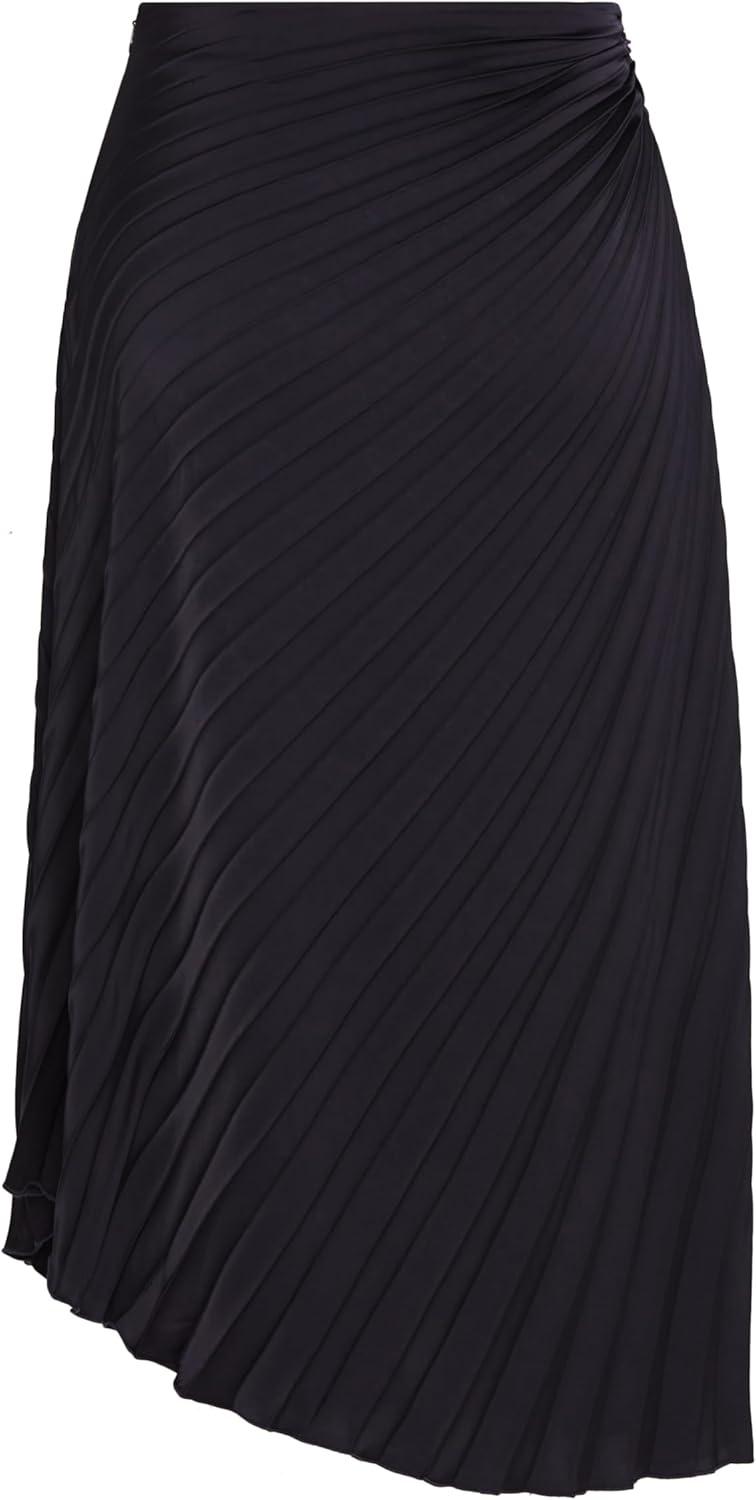 image:imageCity Chic Womens Plus Size Skirt Amaya Asymmetrical Harmonica PleatBlue