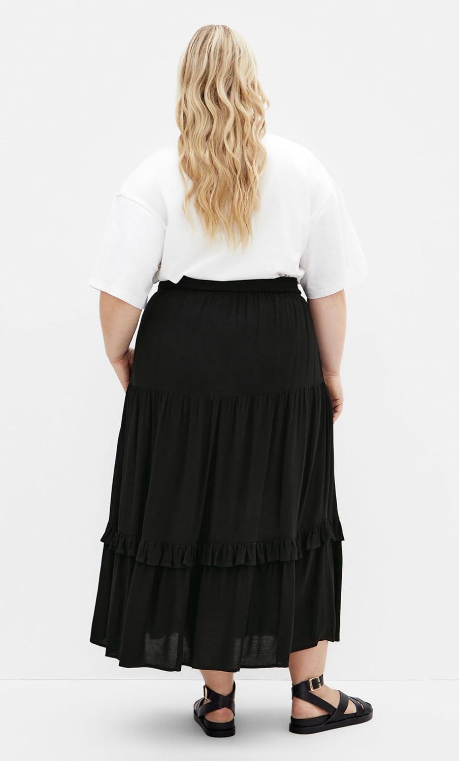 image:imageCity Chic Womens Plus Size Skirt Devine Beauty PlainBlack