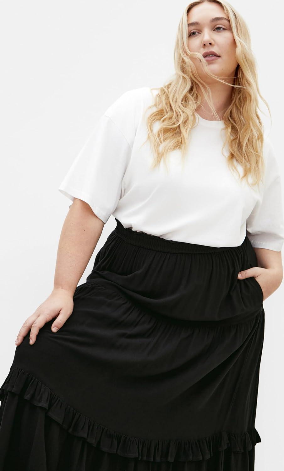image:imageCity Chic Womens Plus Size Skirt Devine Beauty PlainBlack