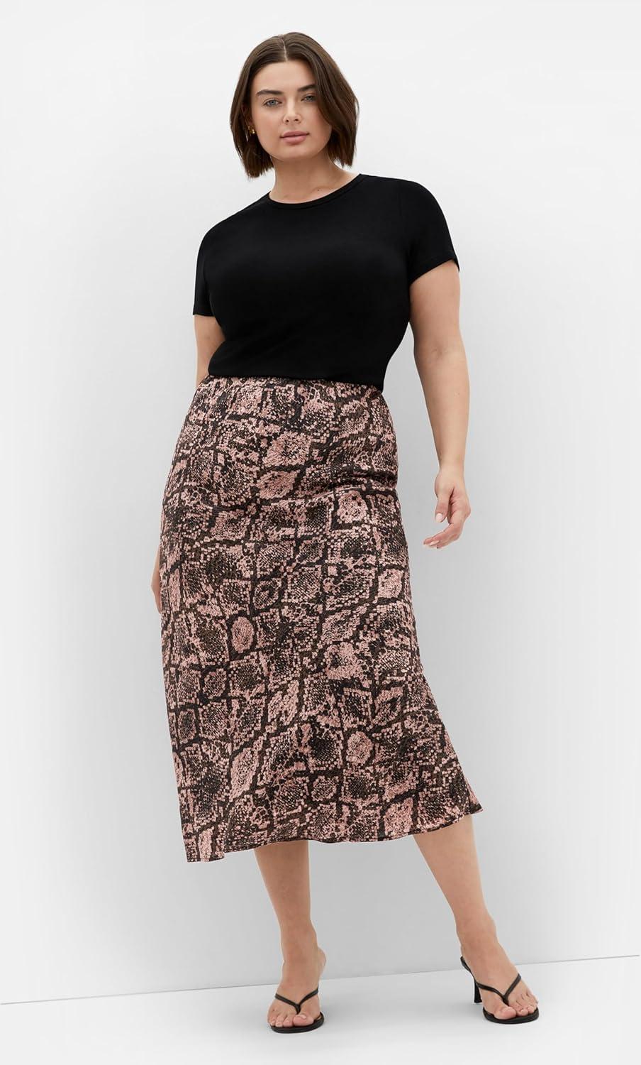 image:imageCity Chic Womens Plus Size Skirt Kyra PrintSnake