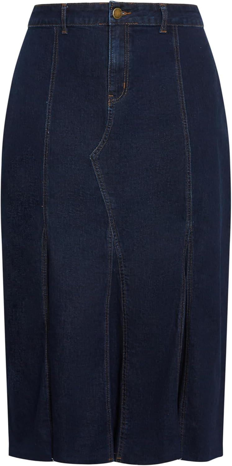 image:imageCity Chic Womens Plus Size Skirt LayloDenim Dark