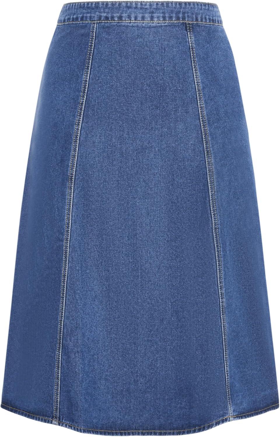 image:imageCity Chic Womens Plus Size Skirt Denim Hi LoDenim Mid