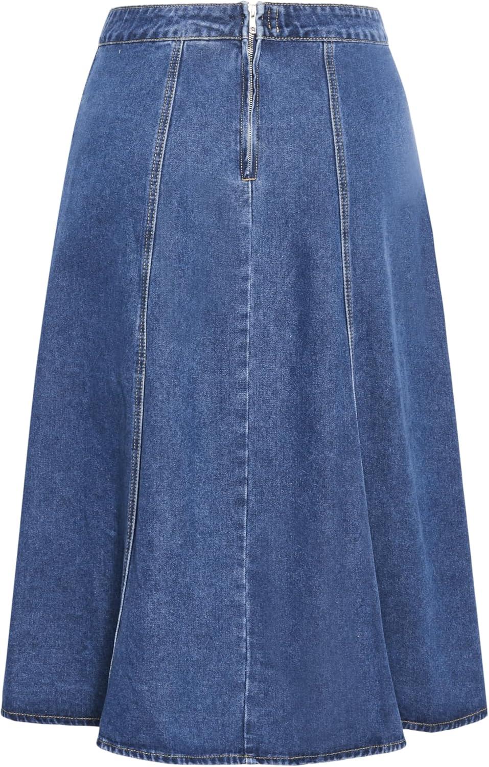 image:imageCity Chic Womens Plus Size Skirt Denim Hi LoDenim Mid