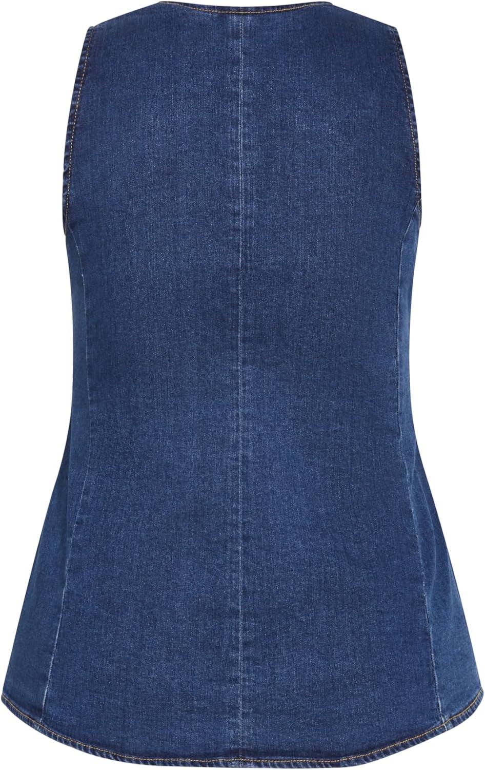 image:imageCity Chic Womens Plus Size Vest AugustLight Wash