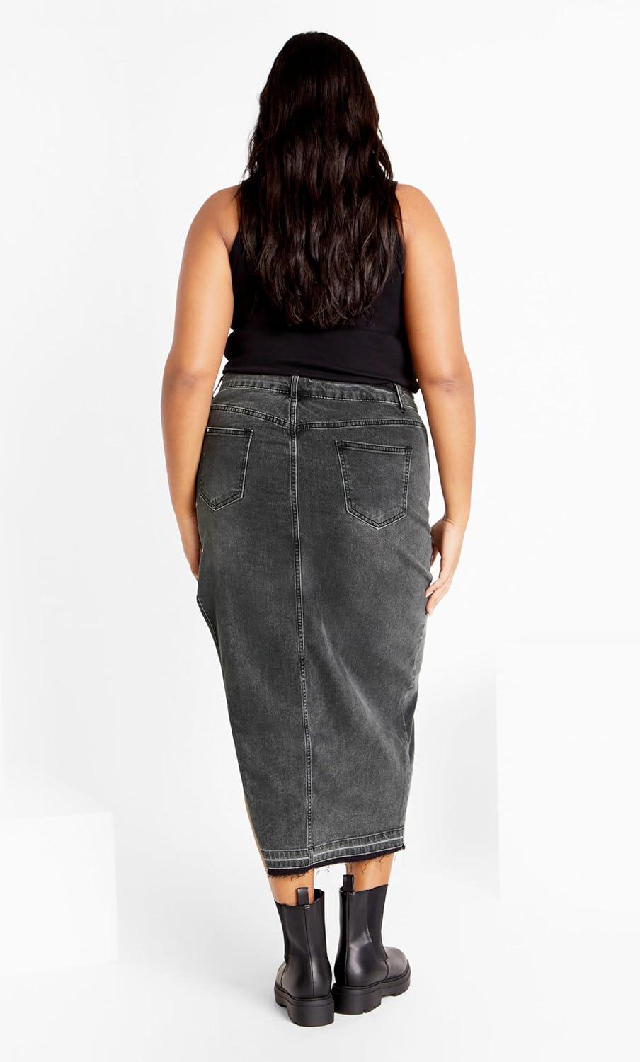 image:imageCity Chic Womens Skirt RemiBlack Wash