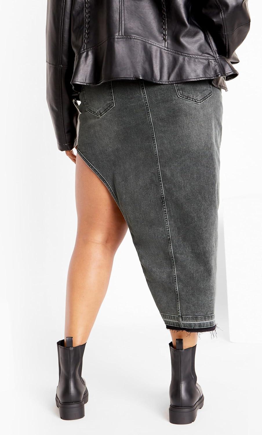 image:imageCity Chic Womens Skirt RemiBlack Wash