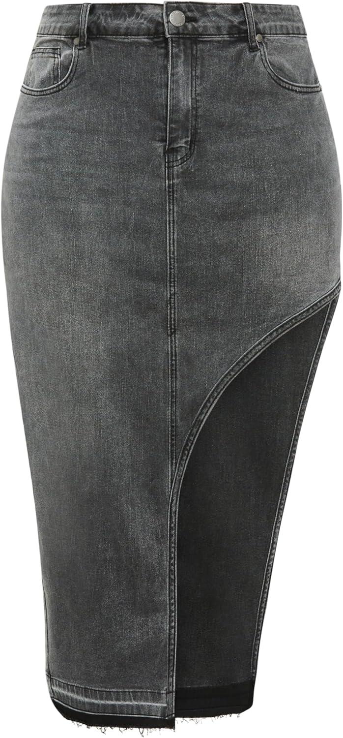 image:imageCity Chic Womens Skirt RemiBlack Wash