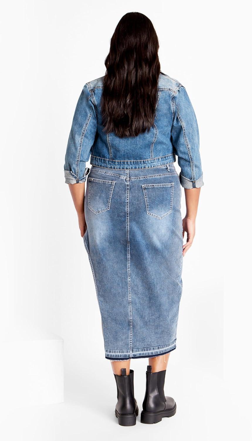 image:imageCity Chic Womens Skirt RemiLight Wash