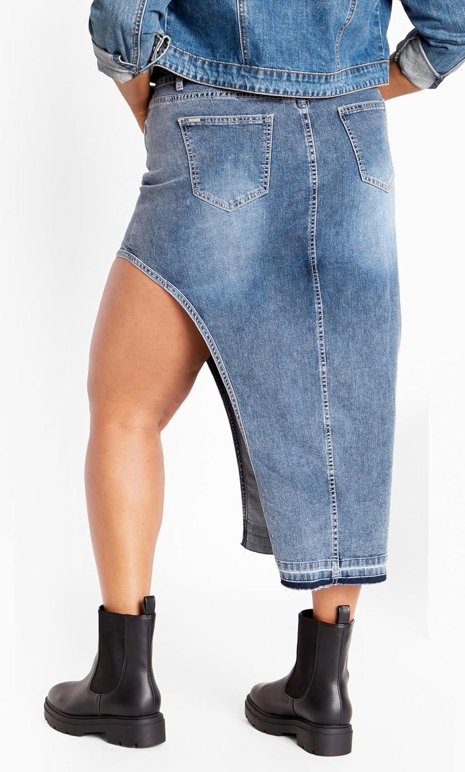 image:imageCity Chic Womens Skirt RemiLight Wash