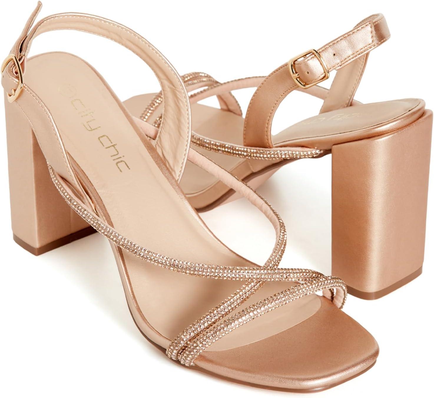 image:imageCity Chic Womens Sparkle Glitz HeelChampagne