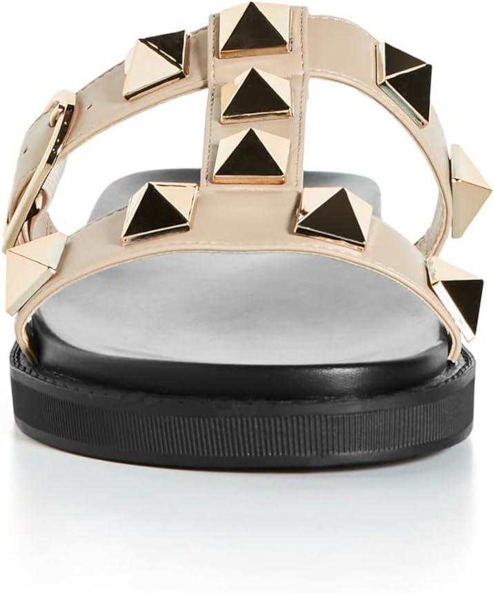 image:imageCity Chic Womens WIDE FIT Totally Spike Slide NeutralNeutral