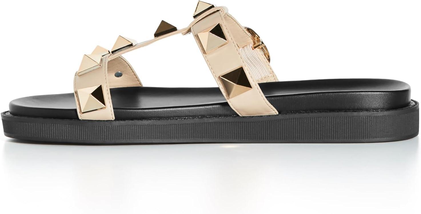 image:imageCity Chic Womens WIDE FIT Totally Spike Slide NeutralNeutral